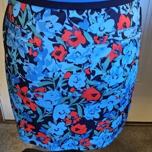 PGA Tour Blue and Red Mini Pencil Skort Resort Wear